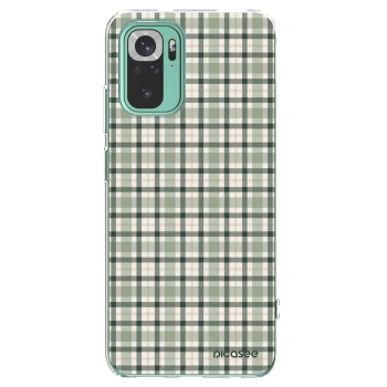 Picasee silikonový průhledný obal pro Xiaomi Redmi Note 10 Pro - Sage Tartan