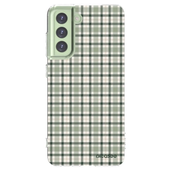 Picasee silikonový průhledný obal pro Samsung Galaxy S21 FE 5G - Sage Tartan