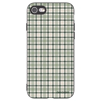 Picasee silikonový černý obal pro Apple iPhone SE 2022 - Sage Tartan