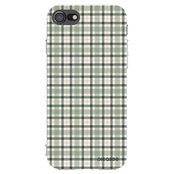 Picasee silikonový průhledný obal pro Apple iPhone SE 2022 - Sage Tartan