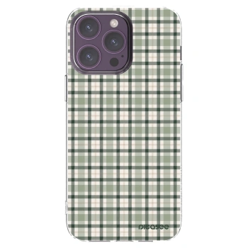 Picasee silikonový průhledný obal pro Apple iPhone 14 Pro Max - Sage Tartan
