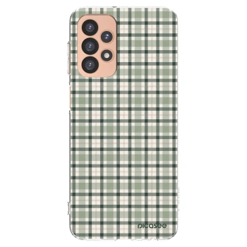 Picasee silikonový průhledný obal pro Samsung Galaxy A23 A236B 5G - Sage Tartan