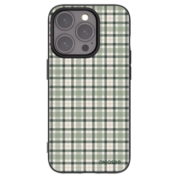 Picasee silikonový černý obal pro Apple iPhone 15 Pro - Sage Tartan
