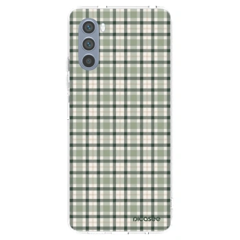 Picasee silikonový průhledný obal pro Motorola Moto G62 - Sage Tartan