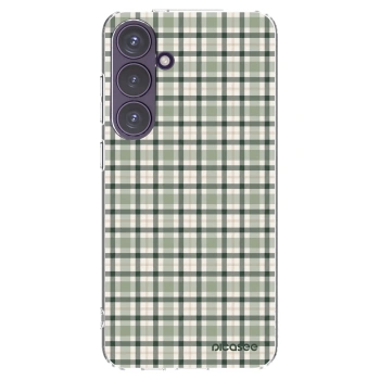 Picasee silikonový průhledný obal pro Samsung Galaxy S24+ S926B 5G - Sage Tartan