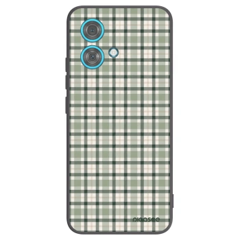 Picasee silikonový černý obal pro Motorola Edge 40 Neo - Sage Tartan