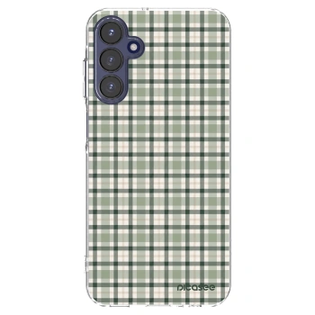 Picasee silikonový průhledný obal pro Samsung Galaxy A15 A155F 4G - Sage Tartan