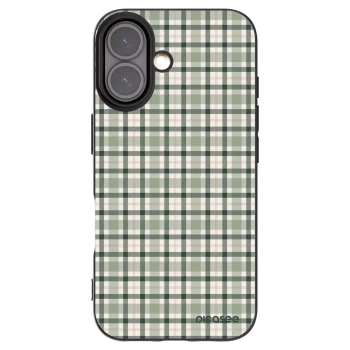 Picasee silikonový černý obal pro Apple iPhone 16 - Sage Tartan