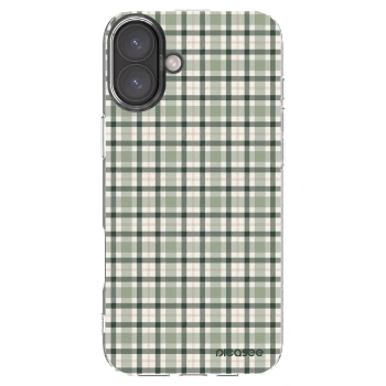 Picasee silikonový průhledný obal pro Apple iPhone 16 Plus - Sage Tartan