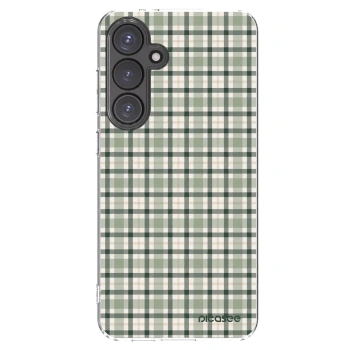 Picasee silikonový průhledný obal pro Samsung Galaxy S24 FE S721B - Sage Tartan