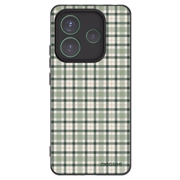 Picasee silikonový černý obal pro Xiaomi Redmi Note 14 5G - Sage Tartan