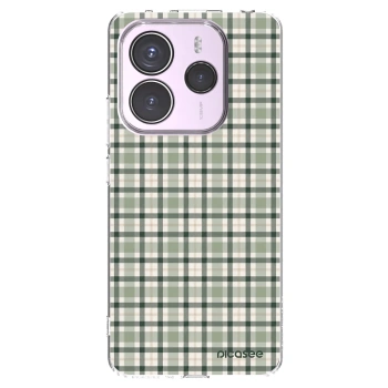 Picasee silikonový průhledný obal pro Xiaomi Redmi Note 14 5G - Sage Tartan