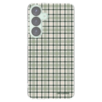 Picasee silikonový průhledný obal pro Samsung Galaxy S25+ 5G - Sage Tartan