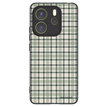 Picasee silikonový černý obal pro Xiaomi Redmi Note 14 4G - Sage Tartan