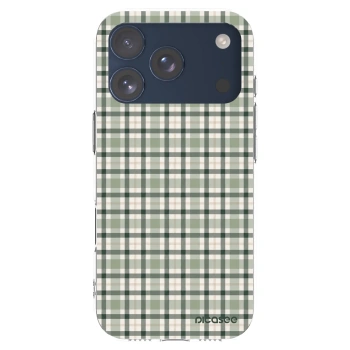 Picasee silikonový průhledný obal pro Apple iPhone 17 Pro - Sage Tartan