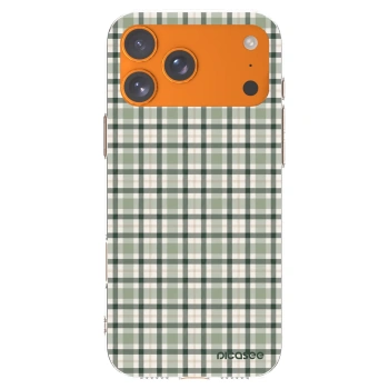 Picasee silikonový průhledný obal pro Apple iPhone 17 Pro Max - Sage Tartan