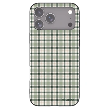 Picasee silikonový černý obal pro Apple iPhone 17 Pro Max - Sage Tartan