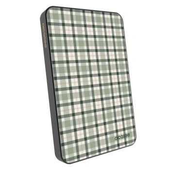 Powerbanka s MagSafe 5 000 mAh Šedá - Sage Tartan