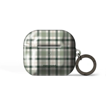 Obal pro Apple AirPods 3 - Sage Tartan
