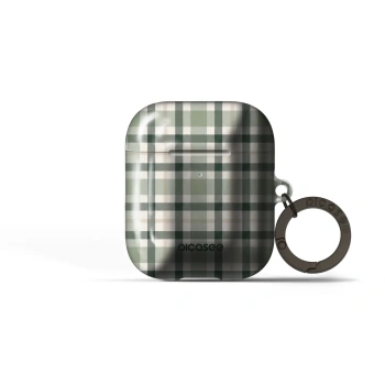 Obal pro Apple AirPods 1 - Sage Tartan