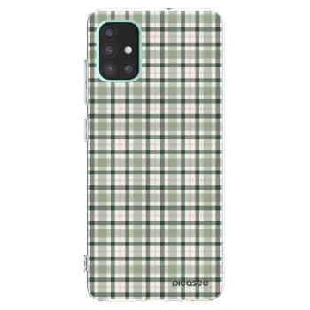 Picasee silikonový průhledný obal pro Samsung Galaxy A51 A515F - Sage Tartan