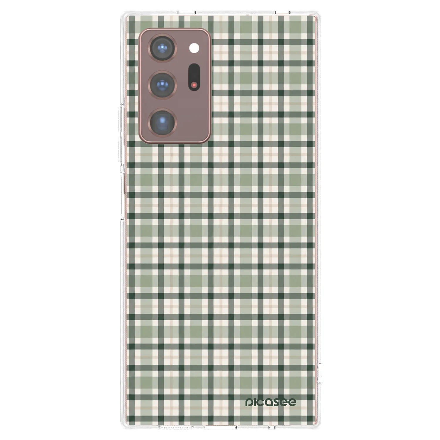 Picasee silikonový průhledný obal pro Samsung Galaxy Note 20 Ultra - Sage Tartan