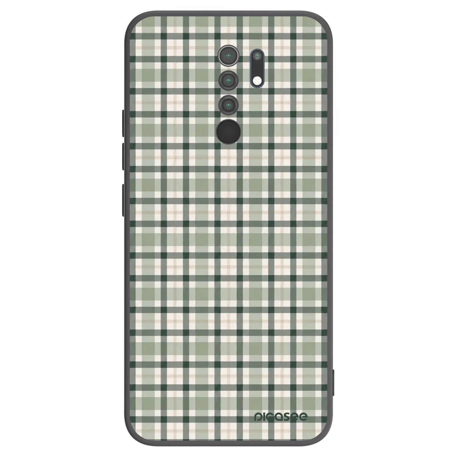 Picasee silikonový černý obal pro Xiaomi Redmi 9 - Sage Tartan