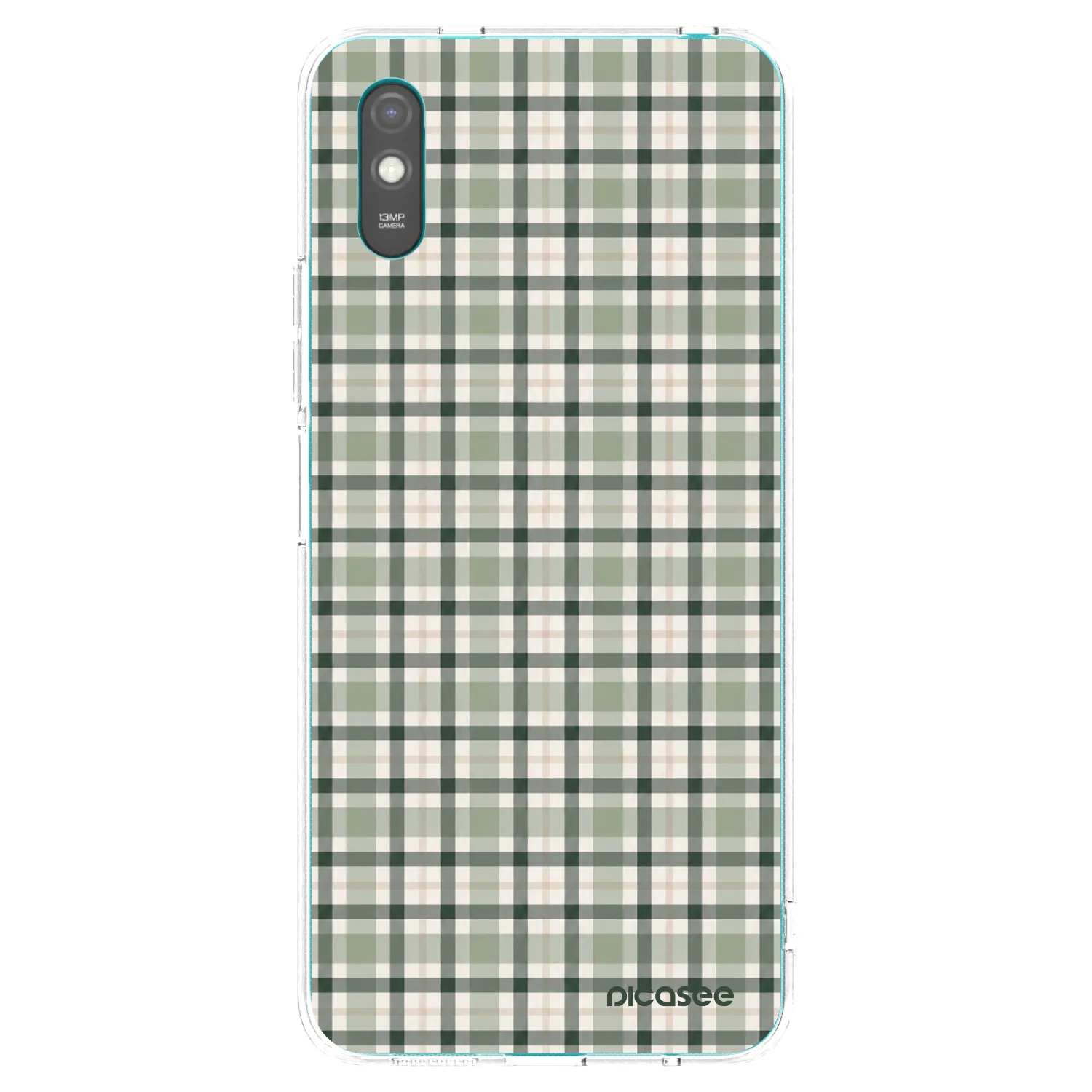 Picasee silikonový průhledný obal pro Xiaomi Redmi 9A - Sage Tartan