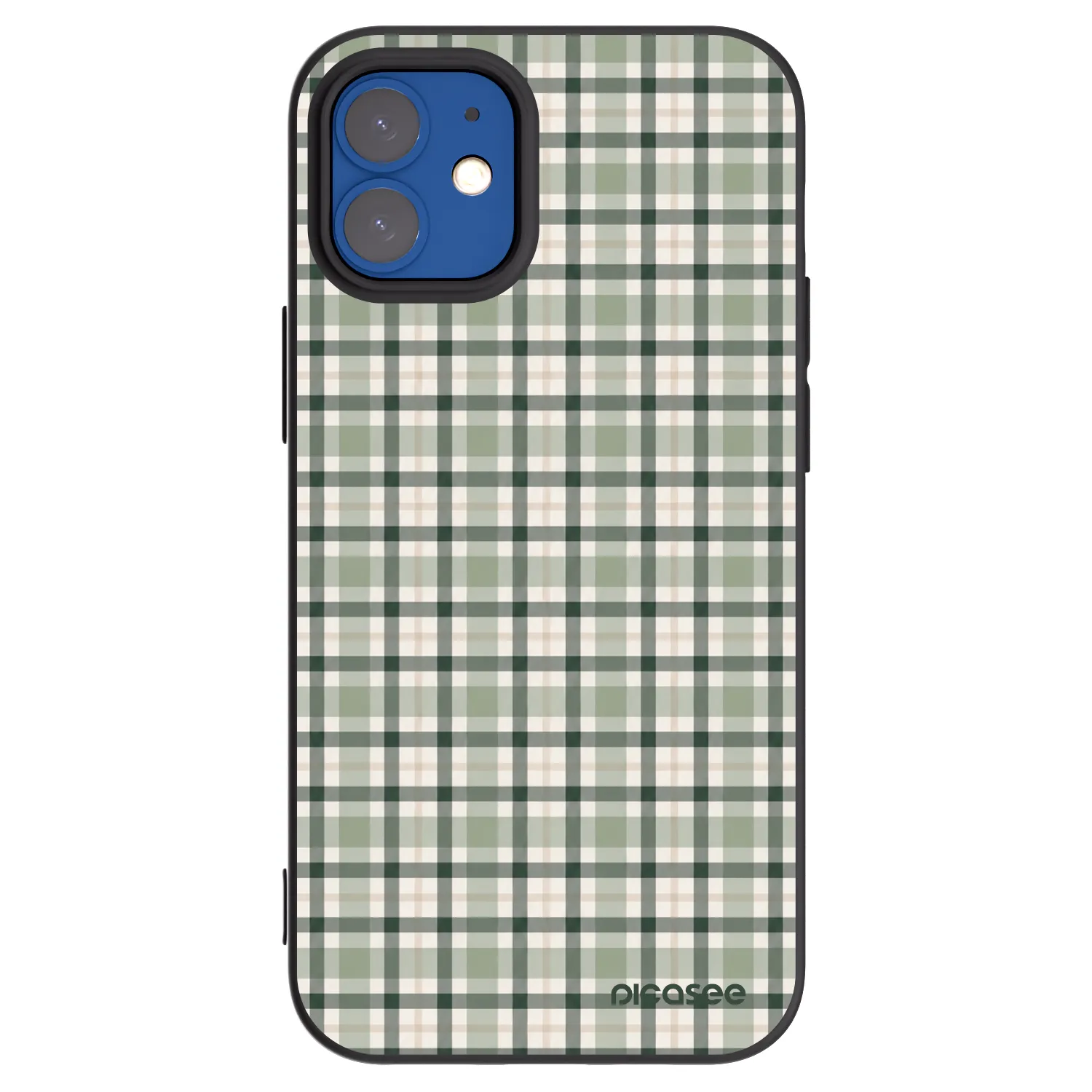 Picasee silikonový černý obal pro Apple iPhone 12 mini - Sage Tartan