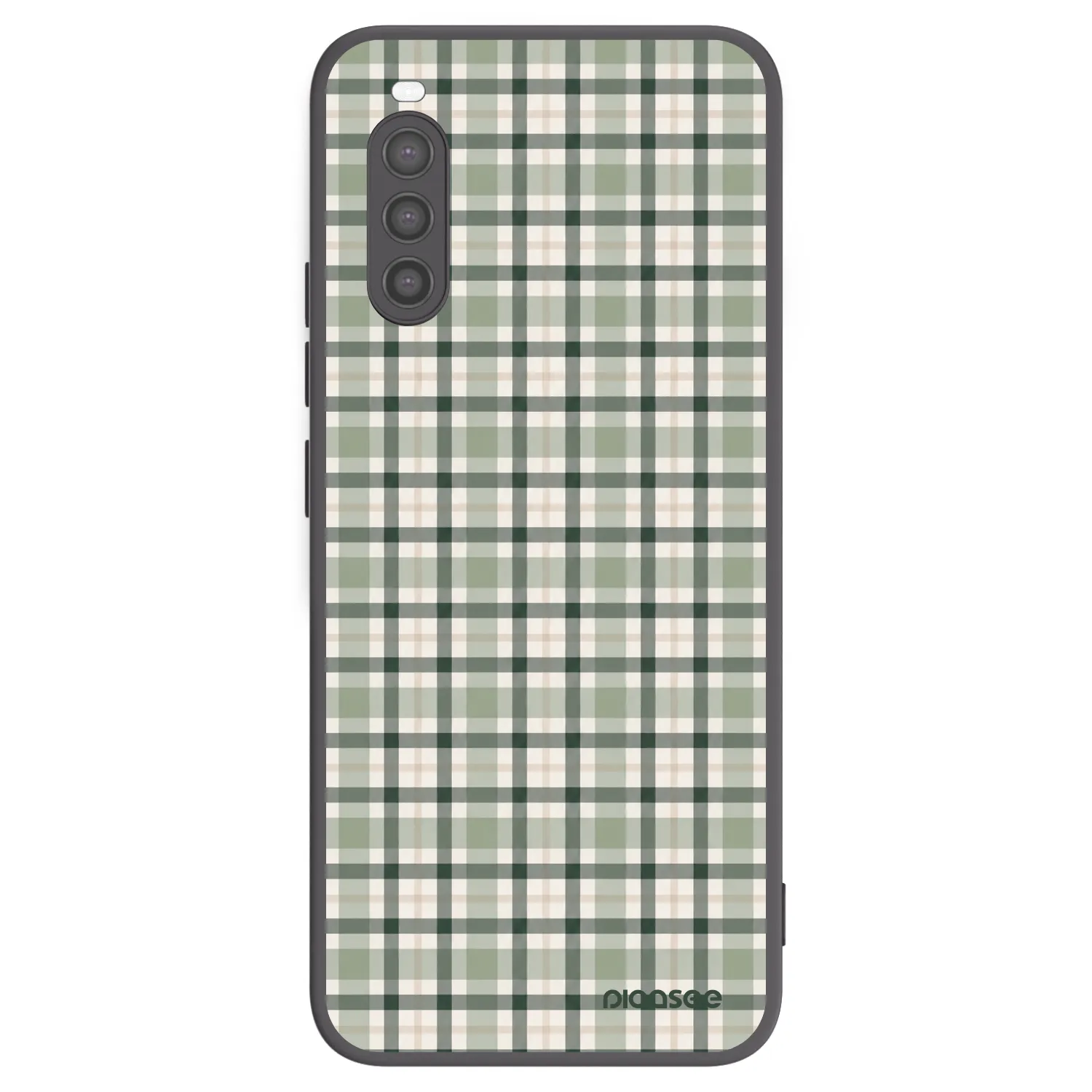 Picasee silikonový černý obal pro Sony Xperia 10 II - Sage Tartan