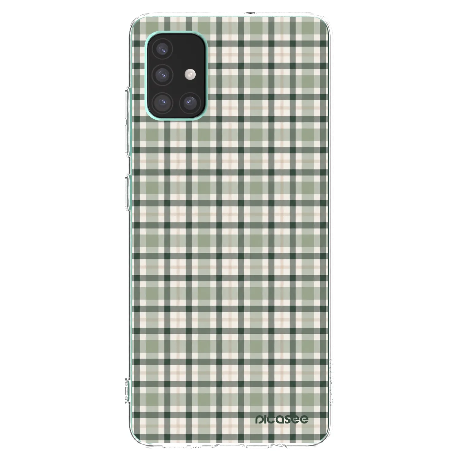 Picasee silikonový průhledný obal pro Samsung Galaxy M51 M515F - Sage Tartan