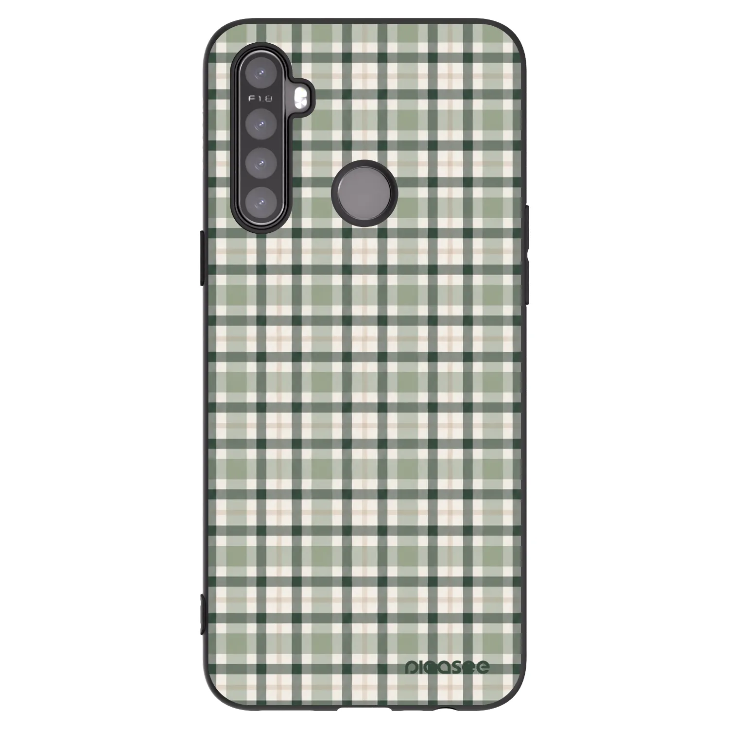 Picasee silikonový černý obal pro Realme 5 - Sage Tartan