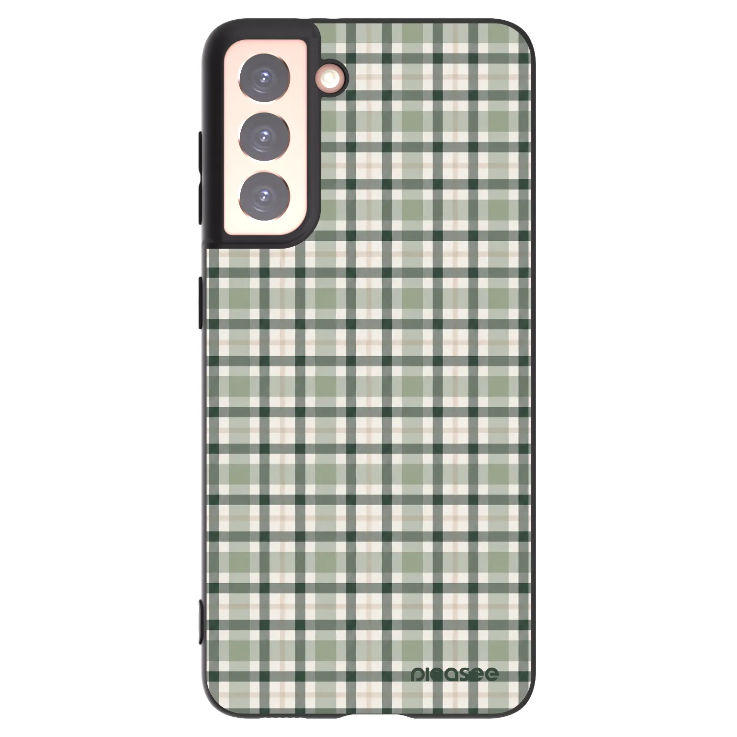 Picasee silikonový černý obal pro Samsung Galaxy S21 5G G991B - Sage Tartan
