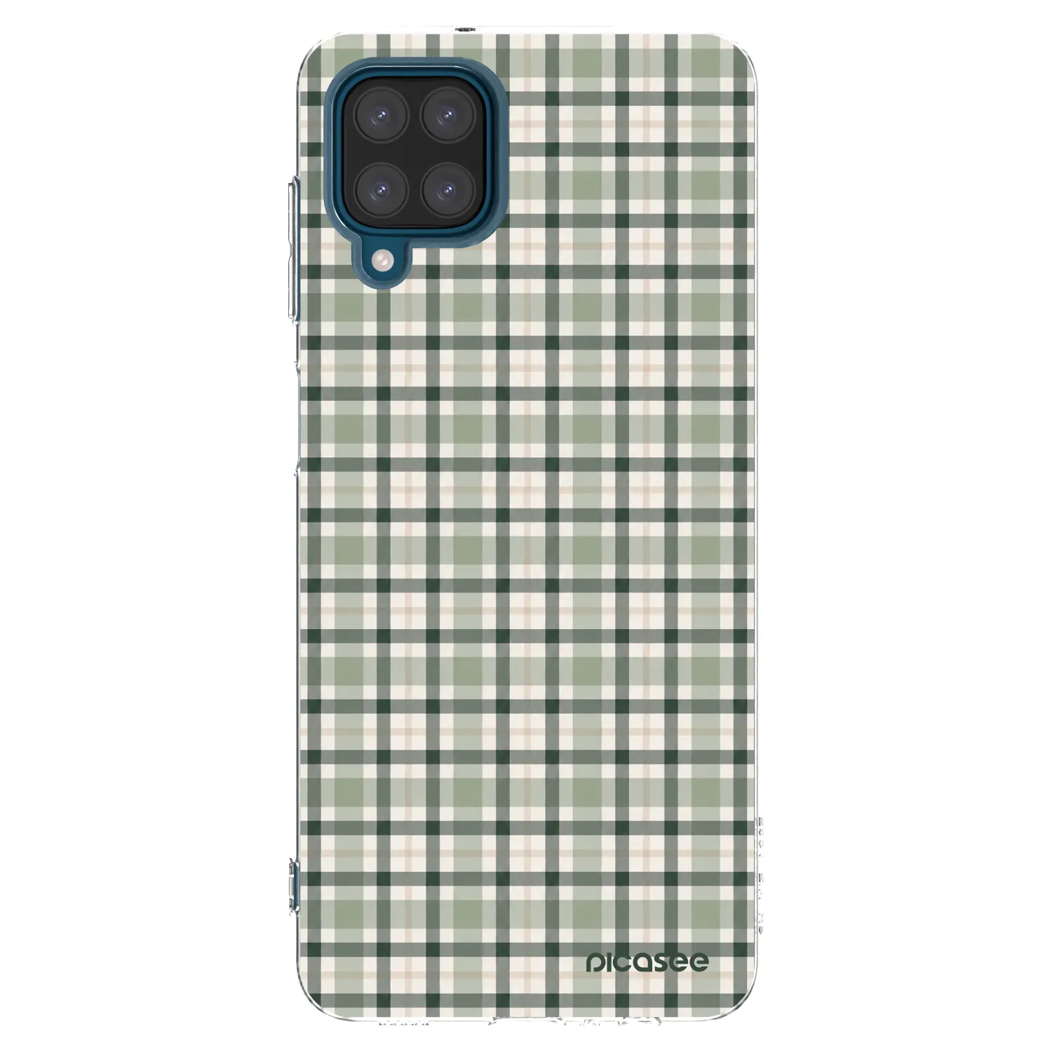 Picasee silikonový průhledný obal pro Samsung Galaxy A12 A125F - Sage Tartan