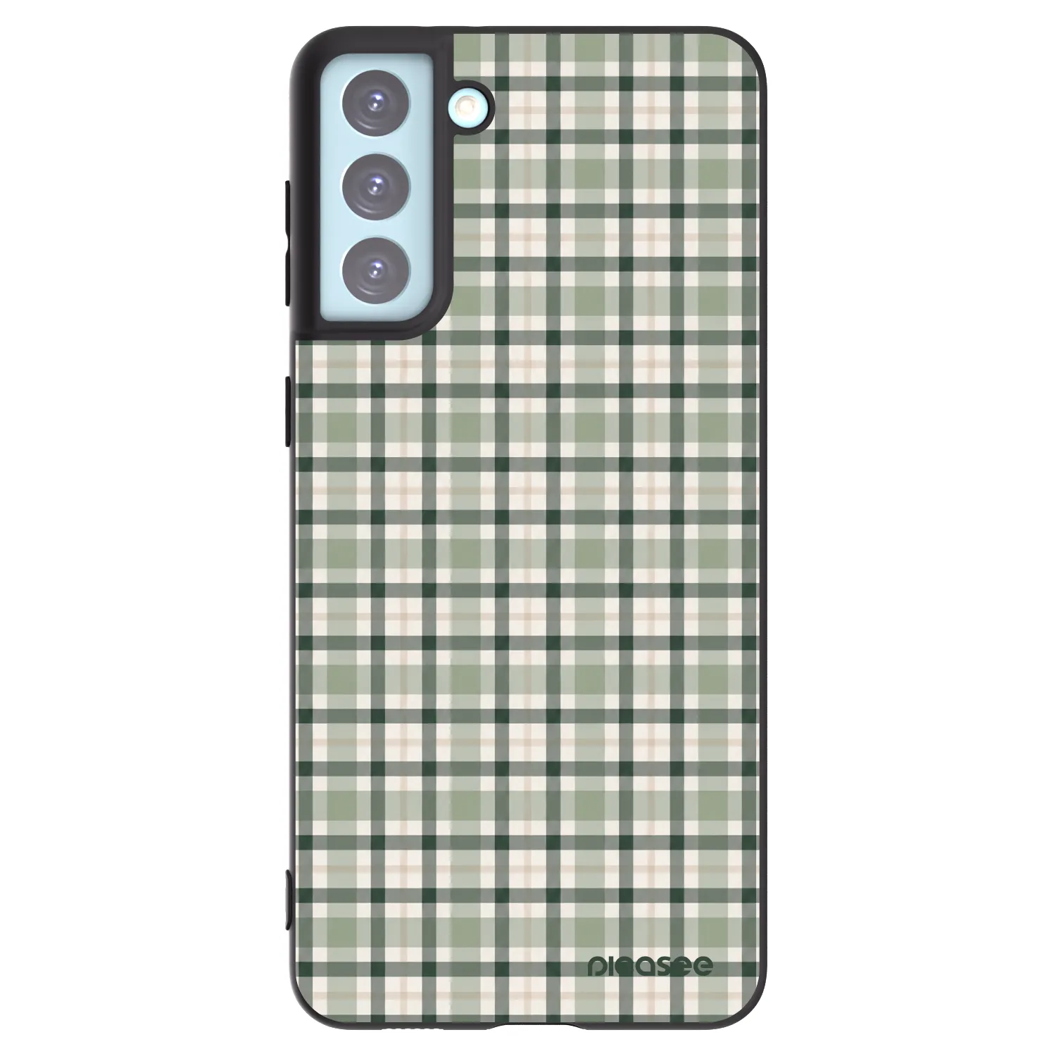 Picasee silikonový černý obal pro Samsung Galaxy S21+ 5G G996F - Sage Tartan