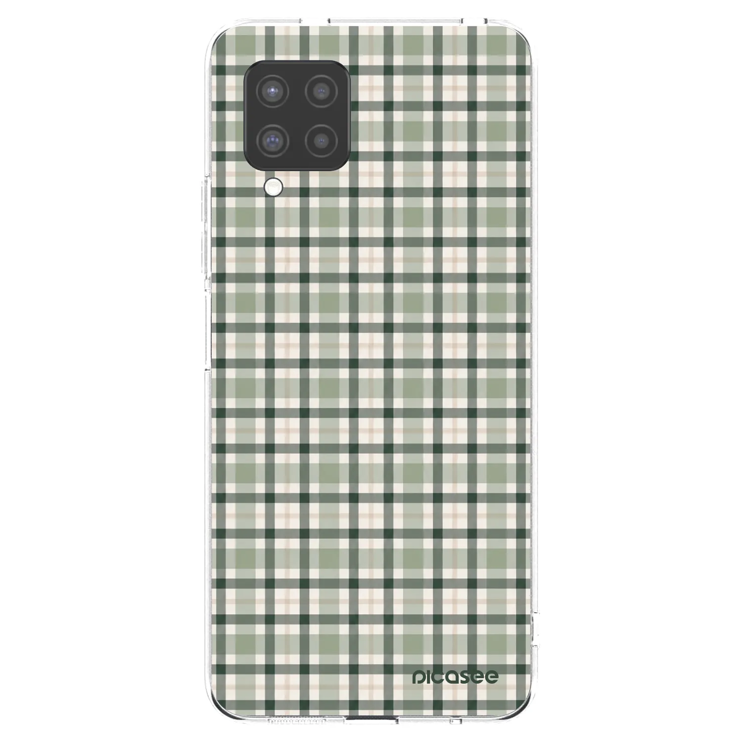 Picasee silikonový průhledný obal pro Samsung Galaxy A42 A426B - Sage Tartan