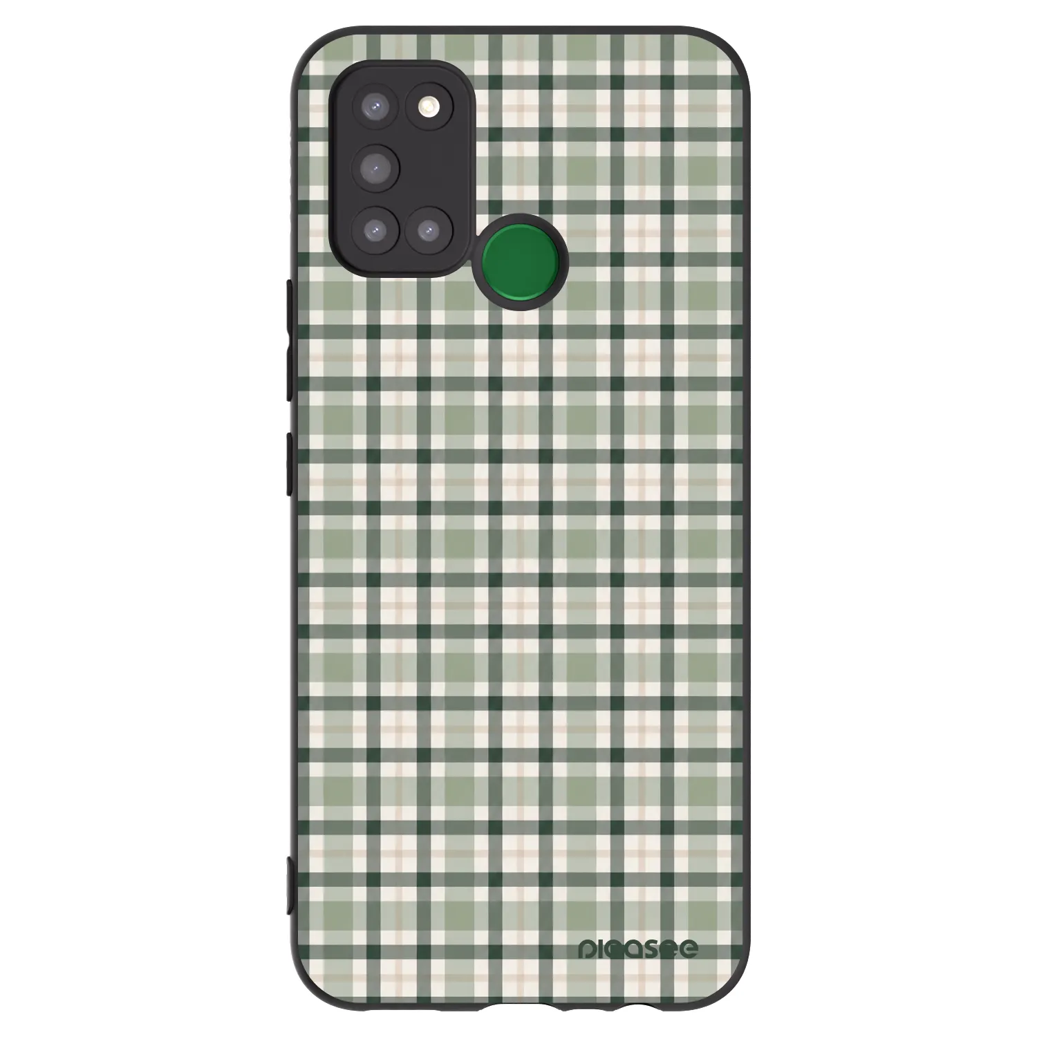 Picasee silikonový černý obal pro Realme 7i - Sage Tartan