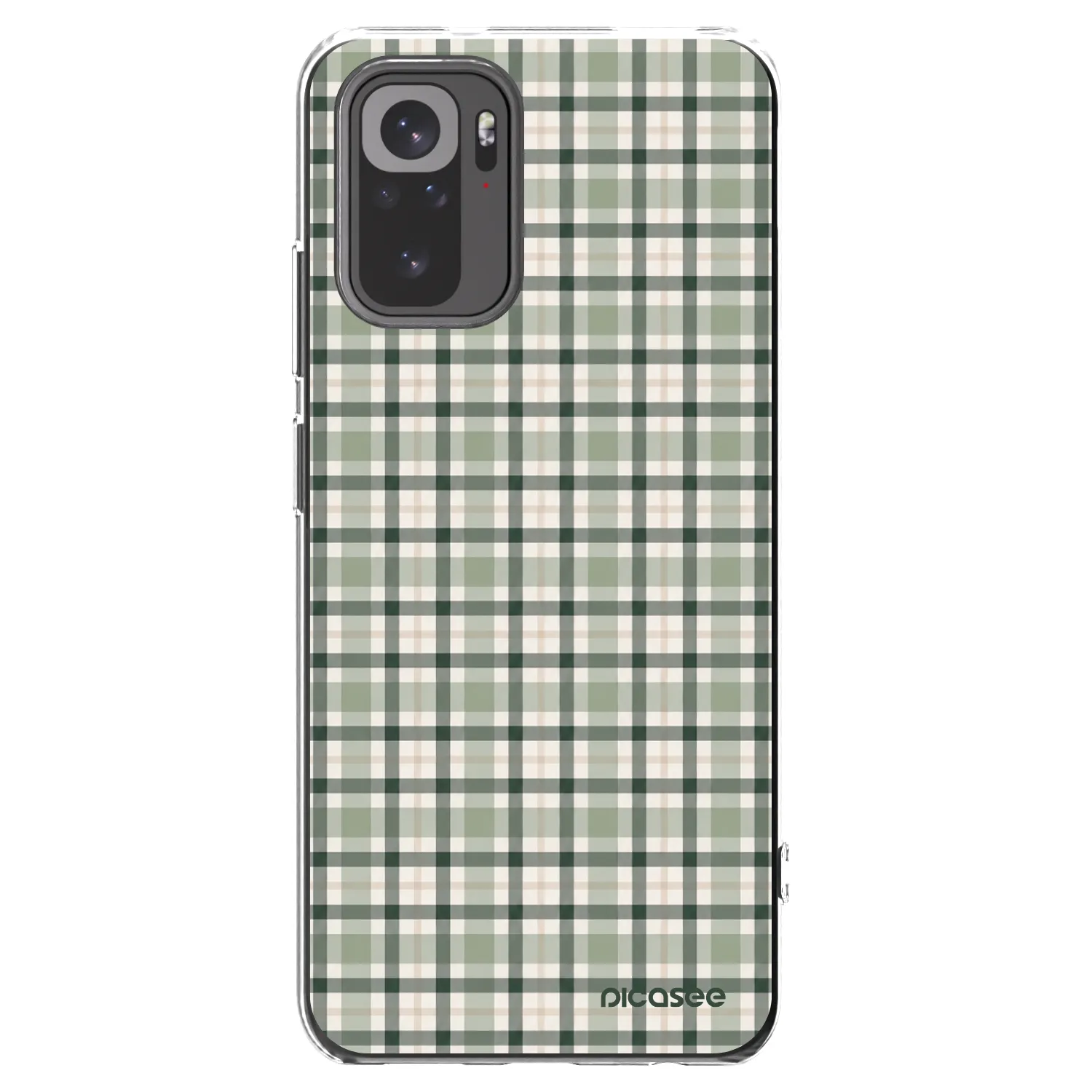Picasee silikonový průhledný obal pro Xiaomi Redmi Note 10S - Sage Tartan
