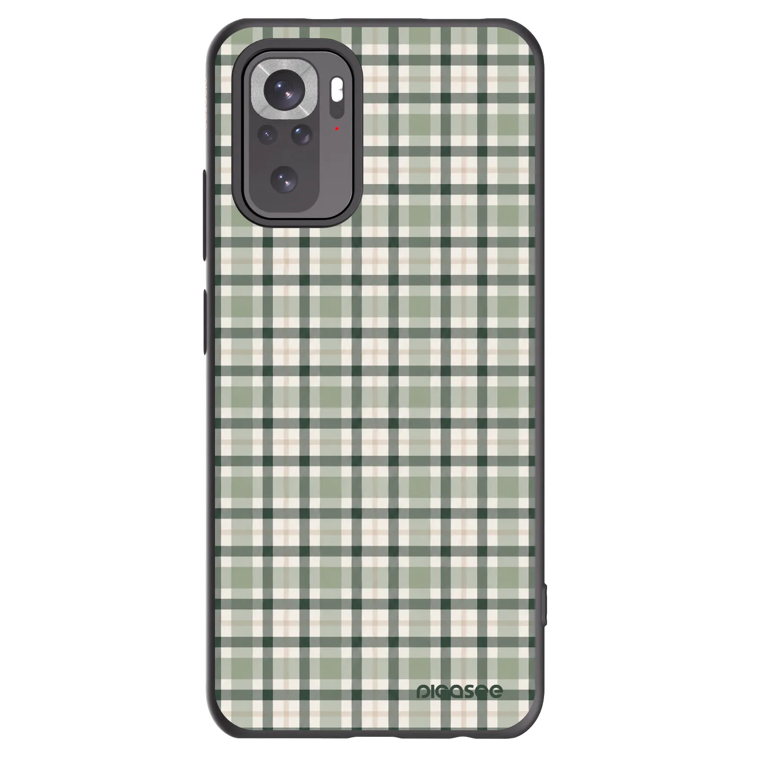 Picasee silikonový černý obal pro Xiaomi Redmi Note 10S - Sage Tartan
