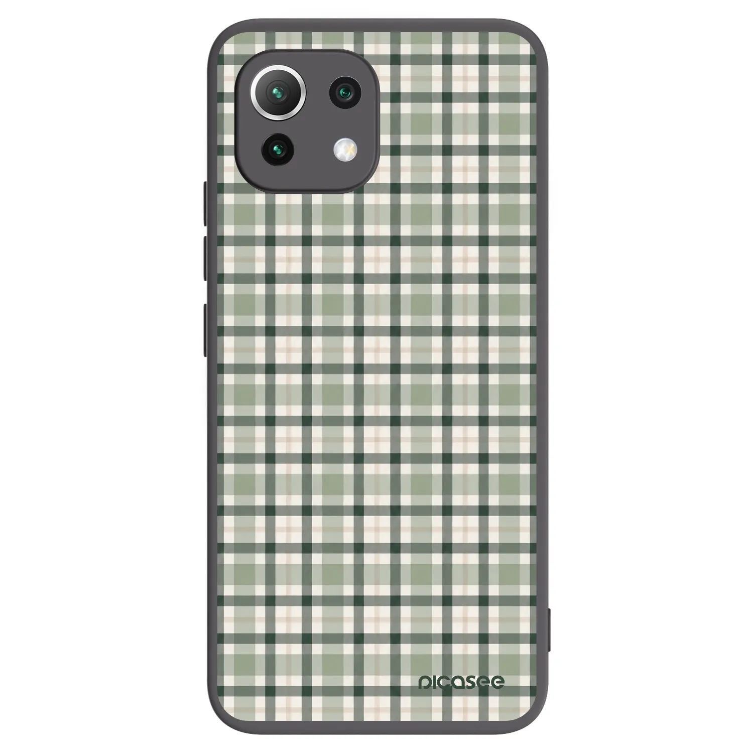 Picasee silikonový černý obal pro Xiaomi Mi 11 Lite - Sage Tartan