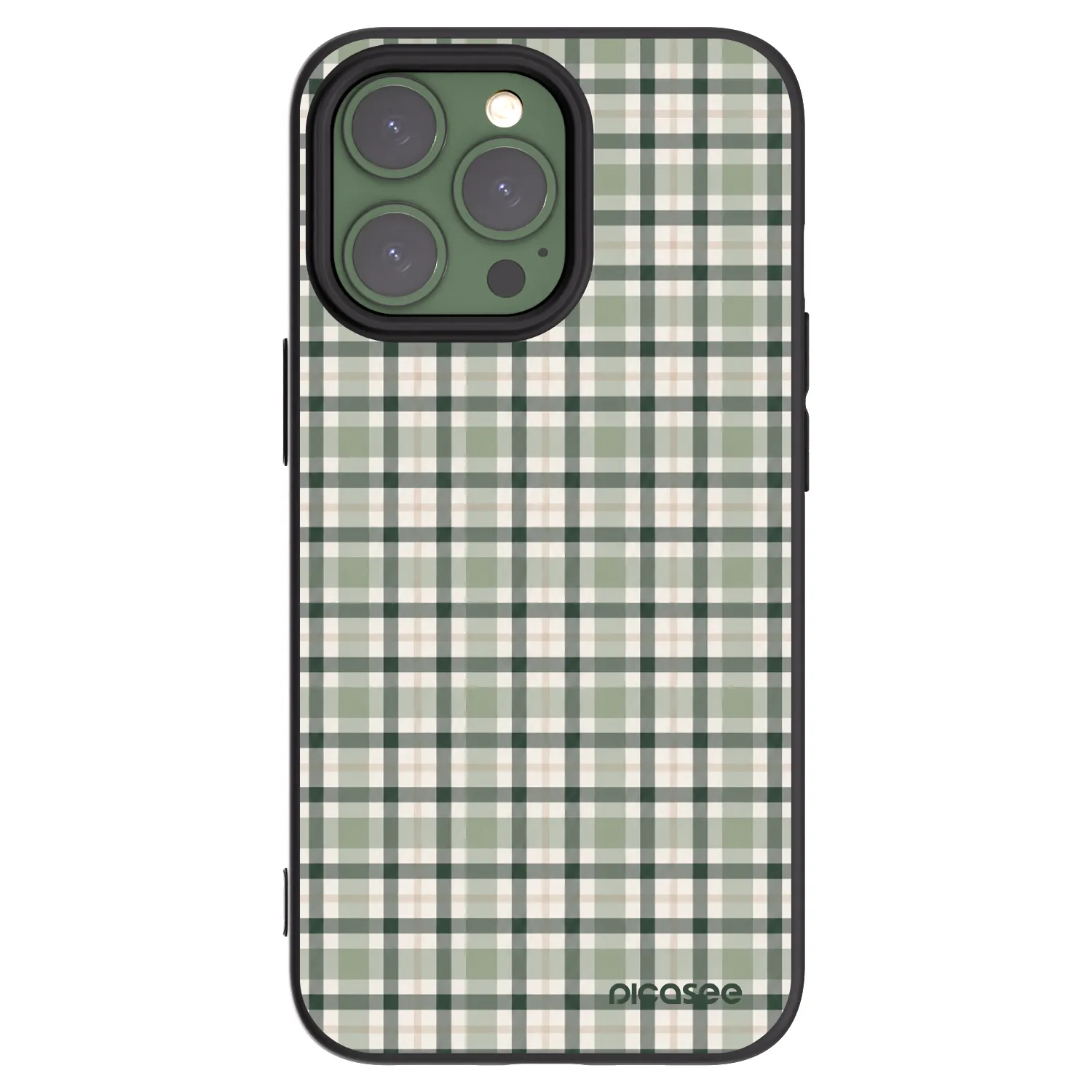 Picasee silikonový černý obal pro Apple iPhone 13 Pro - Sage Tartan