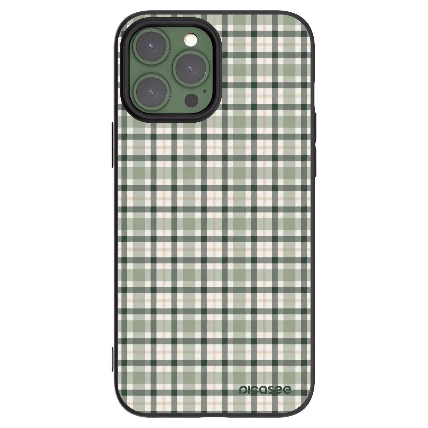 Picasee silikonový černý obal pro Apple iPhone 13 Pro Max - Sage Tartan