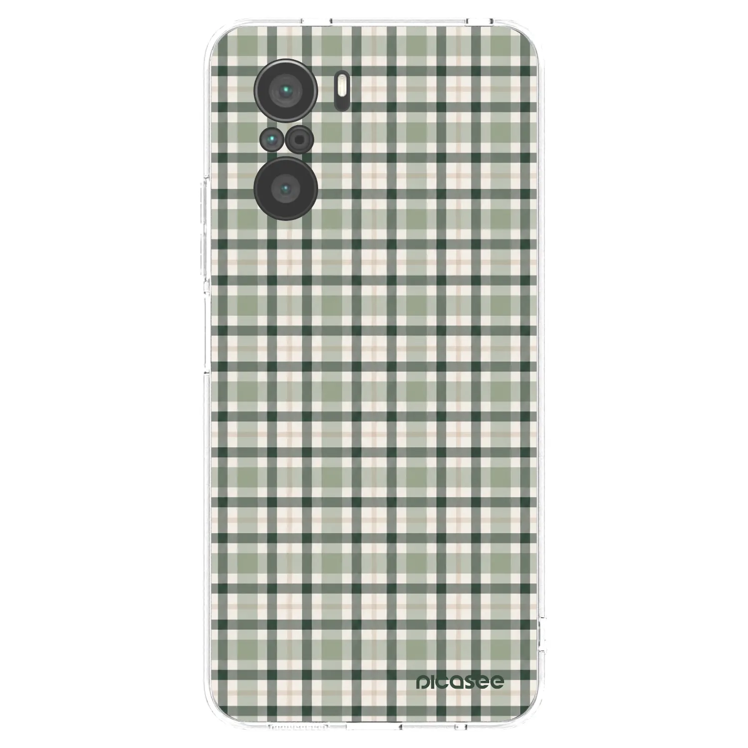 Picasee silikonový průhledný obal pro Xiaomi Poco F3 - Sage Tartan