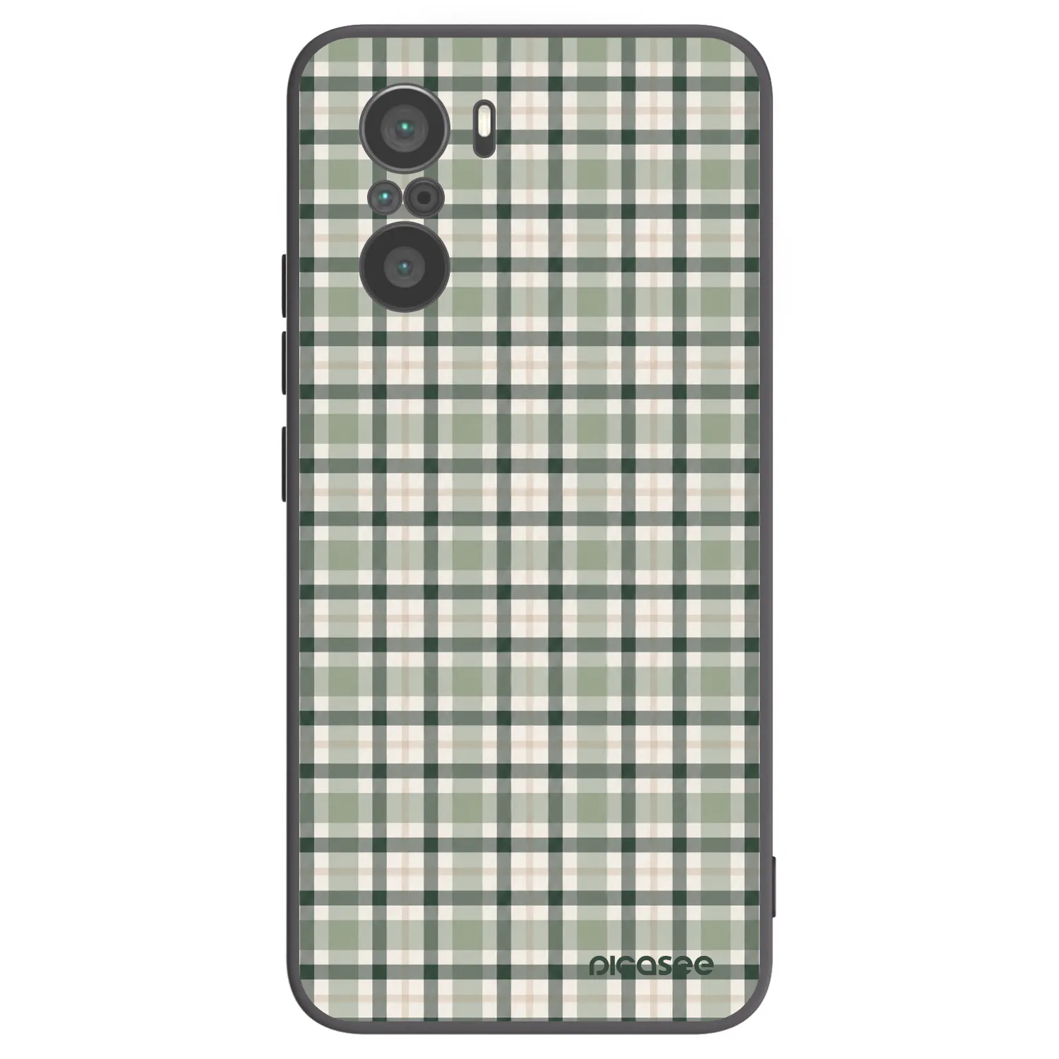 Picasee silikonový černý obal pro Xiaomi Poco F3 - Sage Tartan