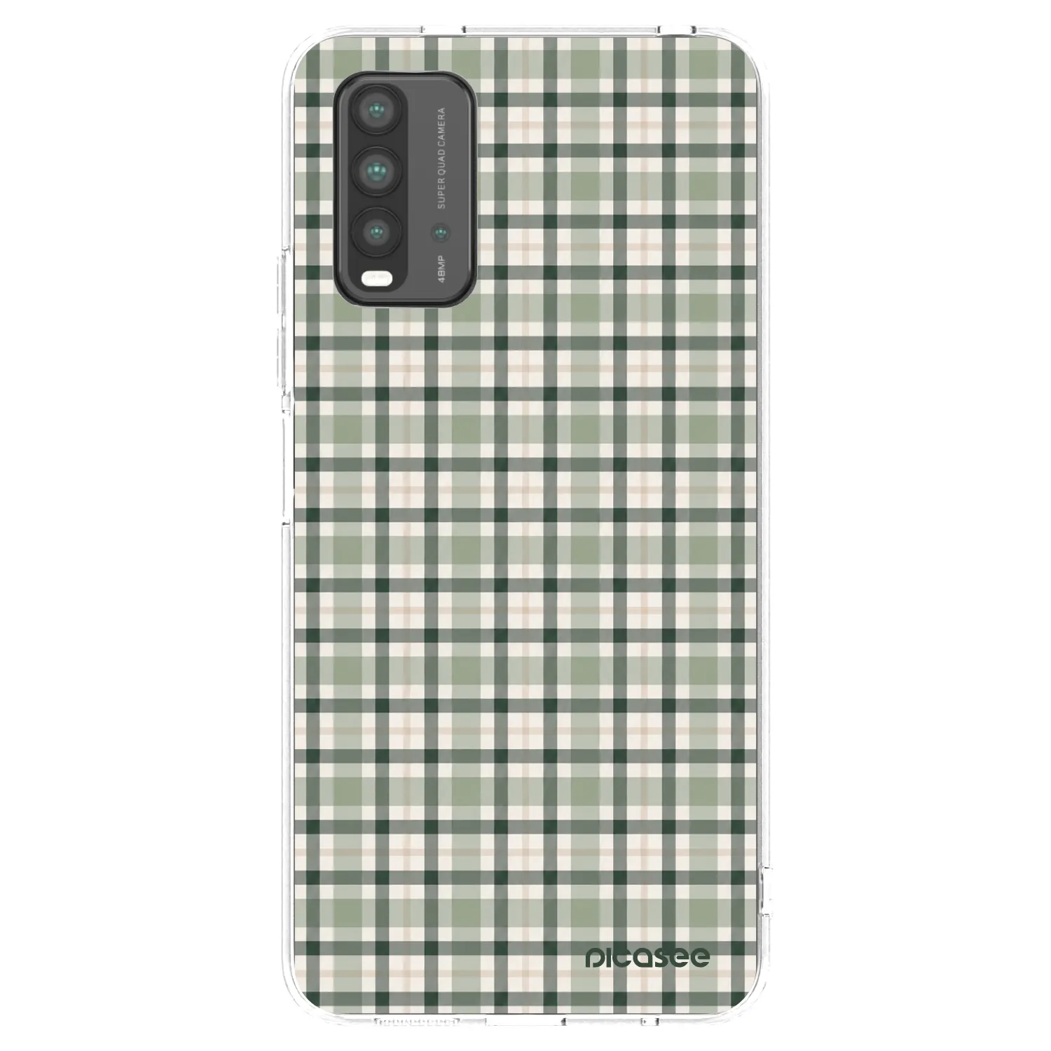 Picasee silikonový průhledný obal pro Xiaomi Redmi 9T - Sage Tartan