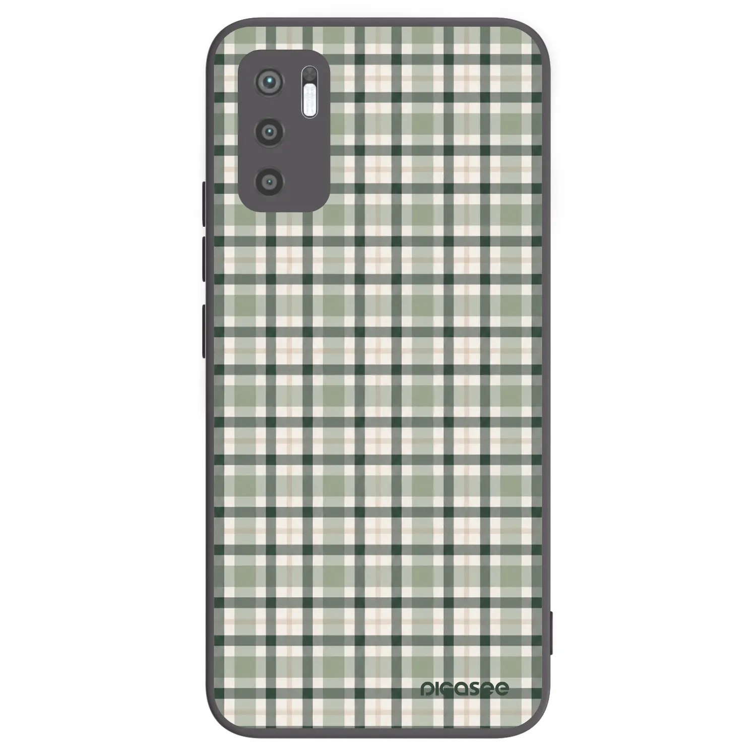 Picasee silikonový černý obal pro Xiaomi Redmi Note 10 5G - Sage Tartan