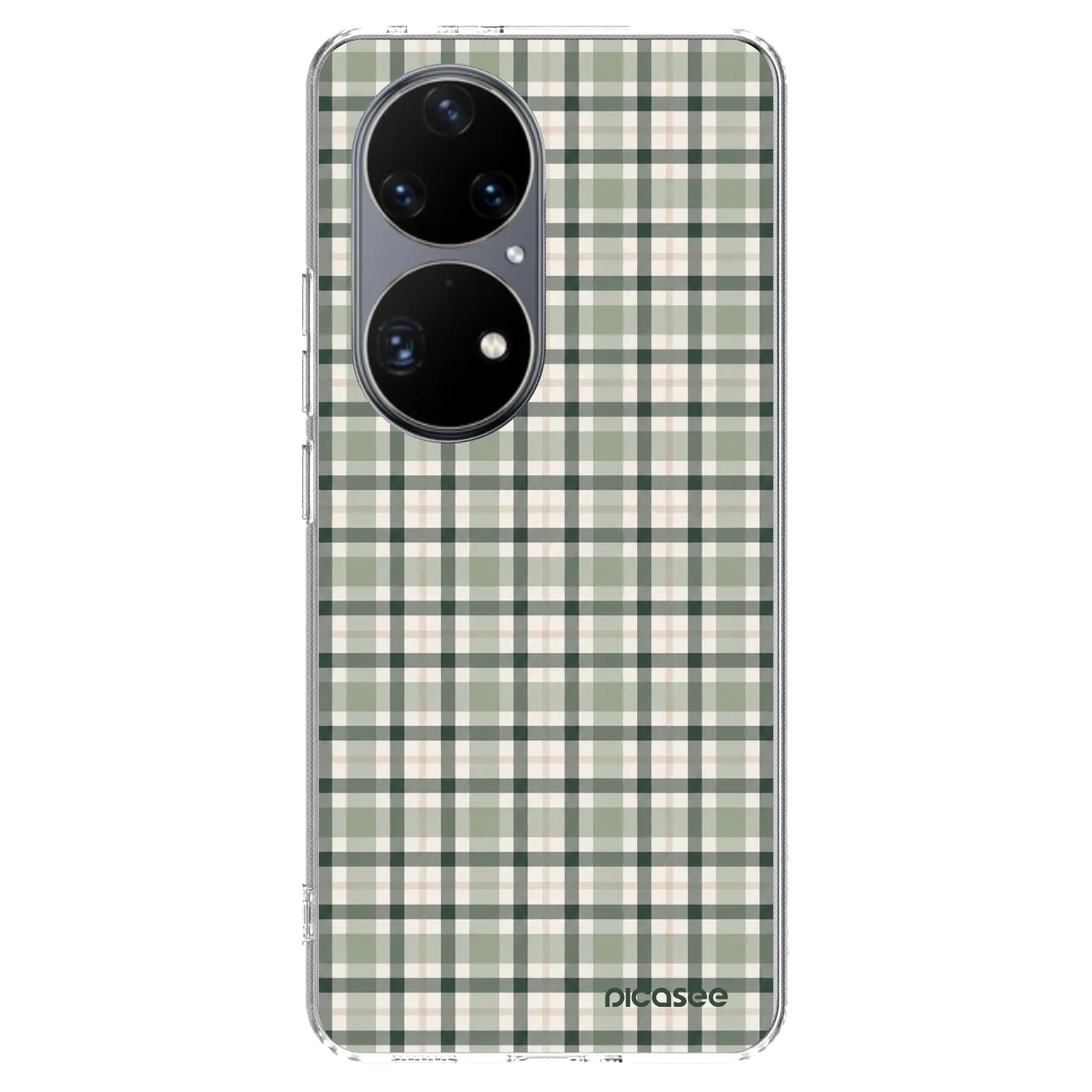 Picasee silikonový průhledný obal pro Huawei P50 - Sage Tartan