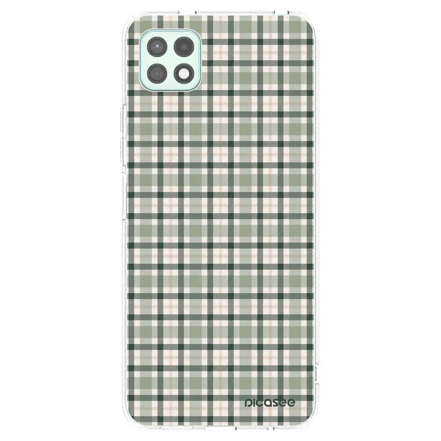 Picasee silikonový průhledný obal pro Samsung Galaxy A22 A226B 5G - Sage Tartan