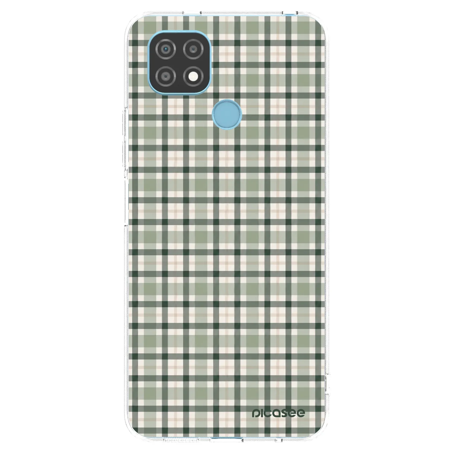 Picasee silikonový průhledný obal pro Realme C21 - Sage Tartan