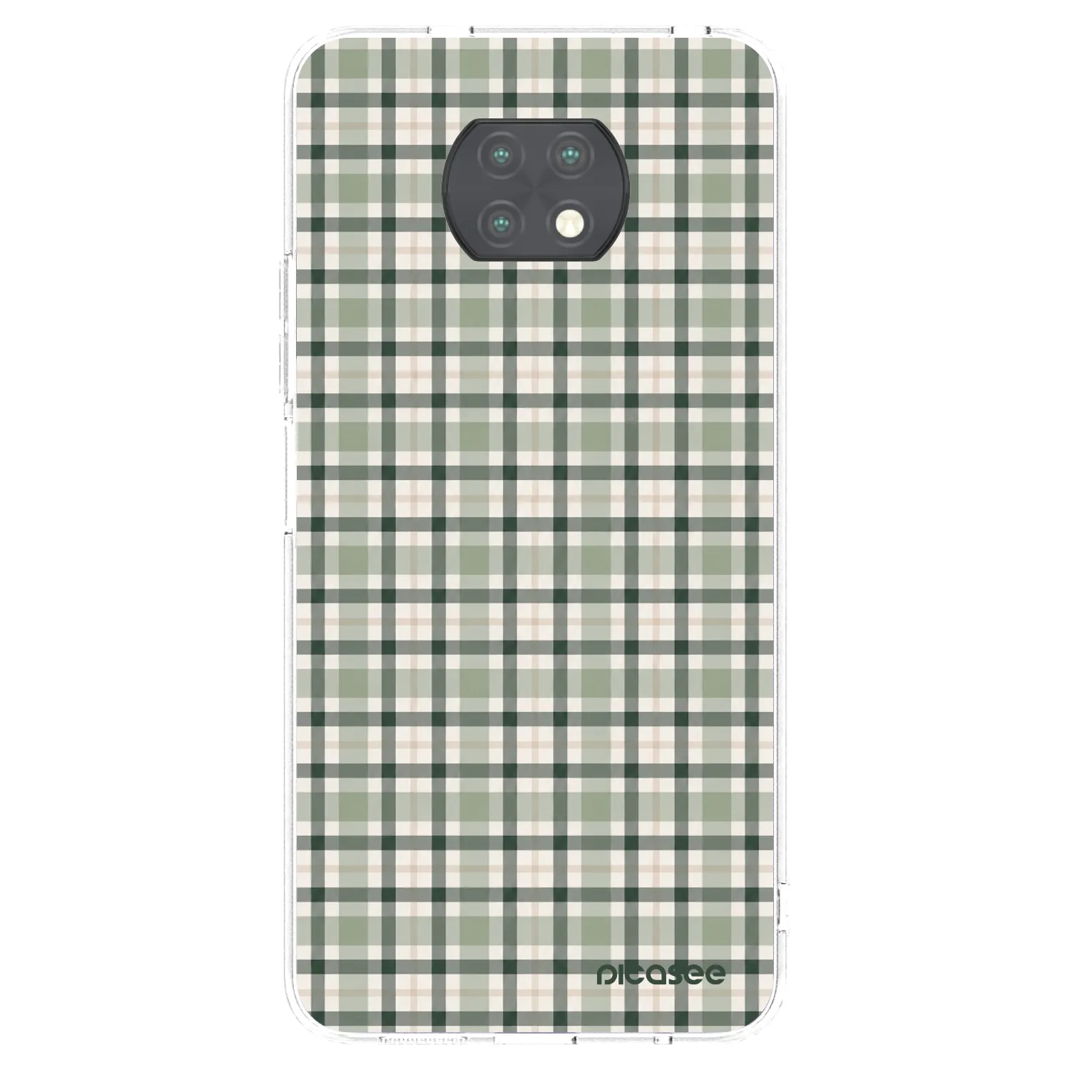 Picasee silikonový průhledný obal pro Xiaomi Redmi Note 9T - Sage Tartan